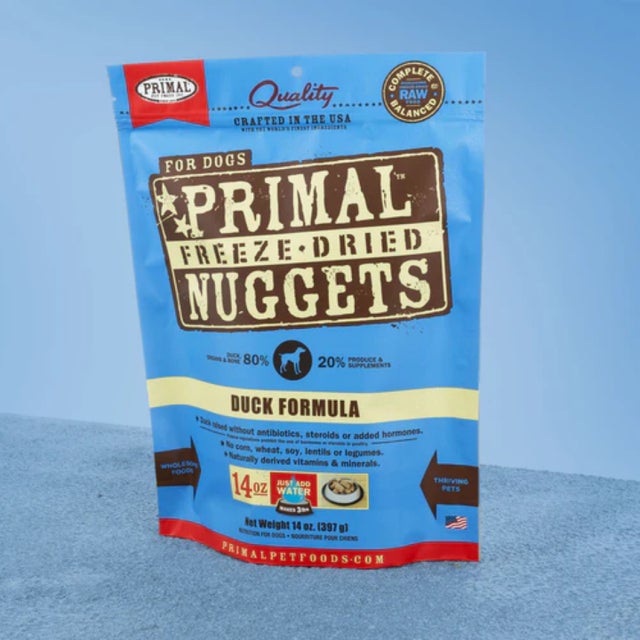 Primal freeze dried nuggets duck best sale